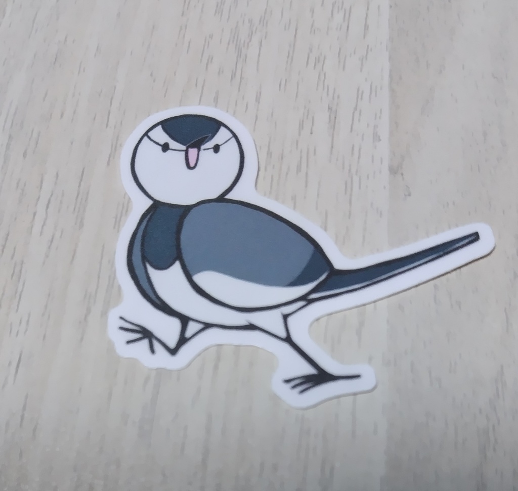 小鳥ステッカー(ハクセキレイ)