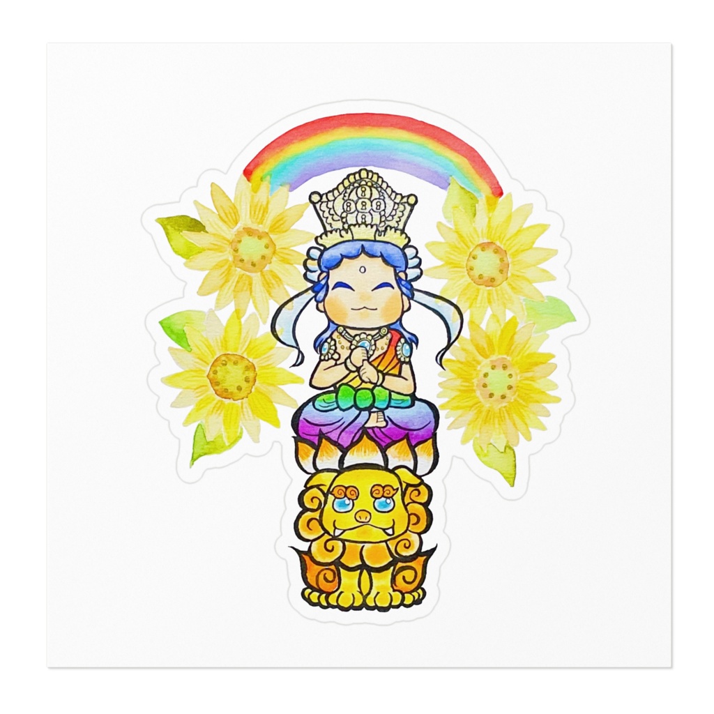 花仏 大日如来&向日葵 ステッカー