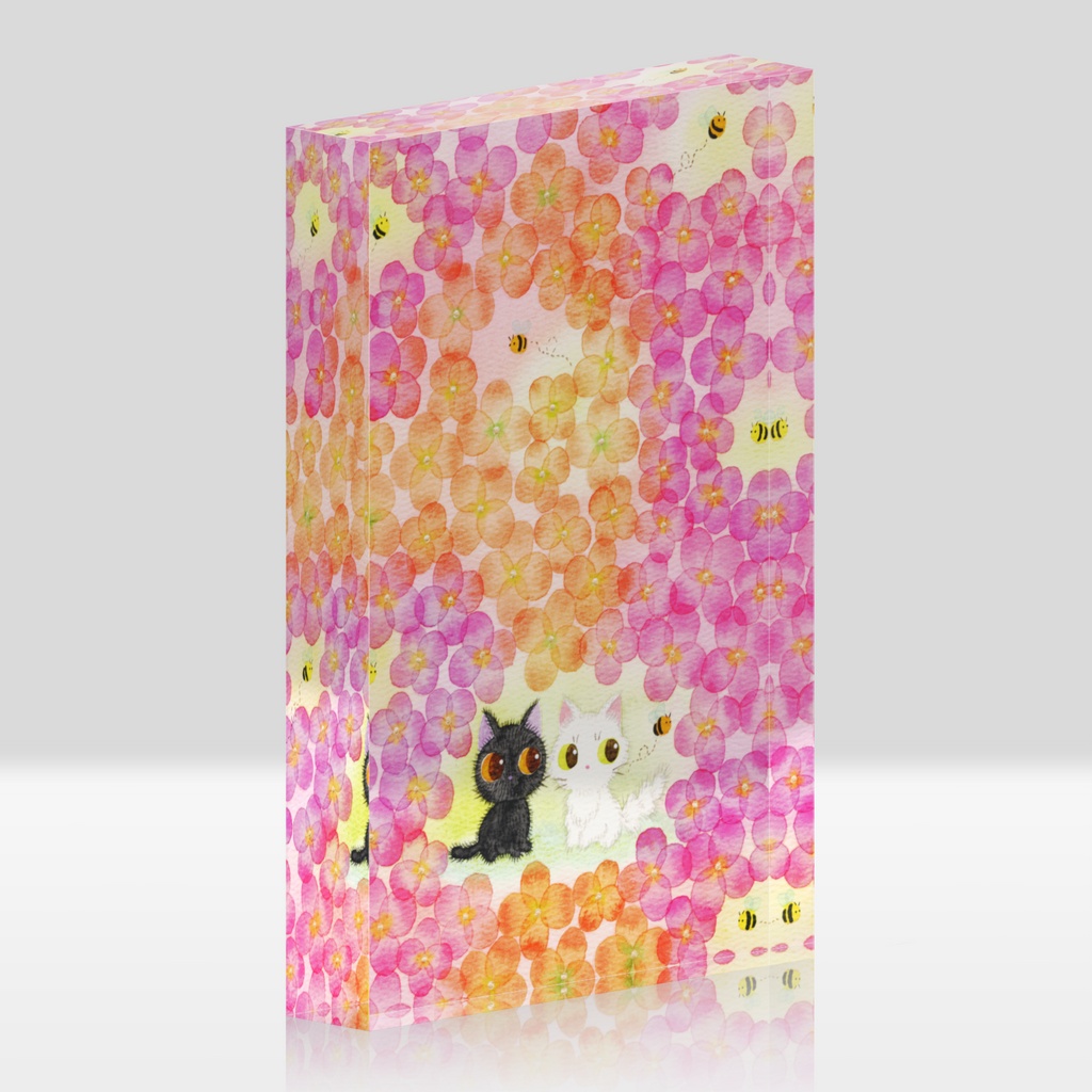 アクリルブロック お花畑のふたり