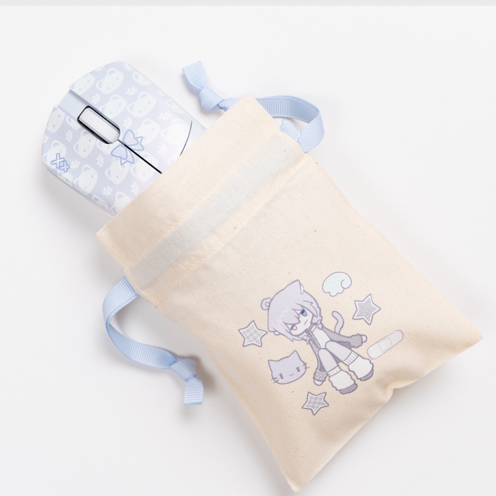 【試作ロット】びそ公式✮試作品グッズ4種パック(アクリルキーホルダー/EVAクリアポーチ/アクリルスタンド/コットンカラー巾着)