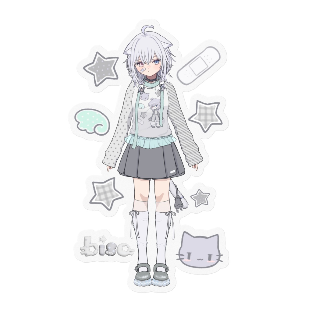 【直送版】びそ公式✮ステッカー(クリア)stand_biso_v1.0