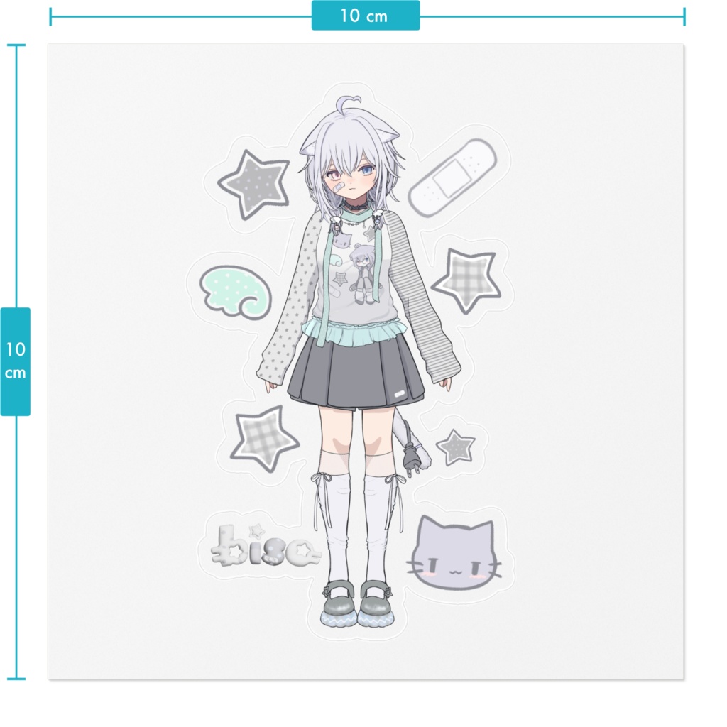 【直送版】びそ公式✮ステッカー(クリア)stand_biso_v1.0