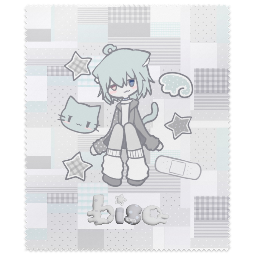 【直送版】びそ公式✮メガネ拭きbiso-T.cartoon