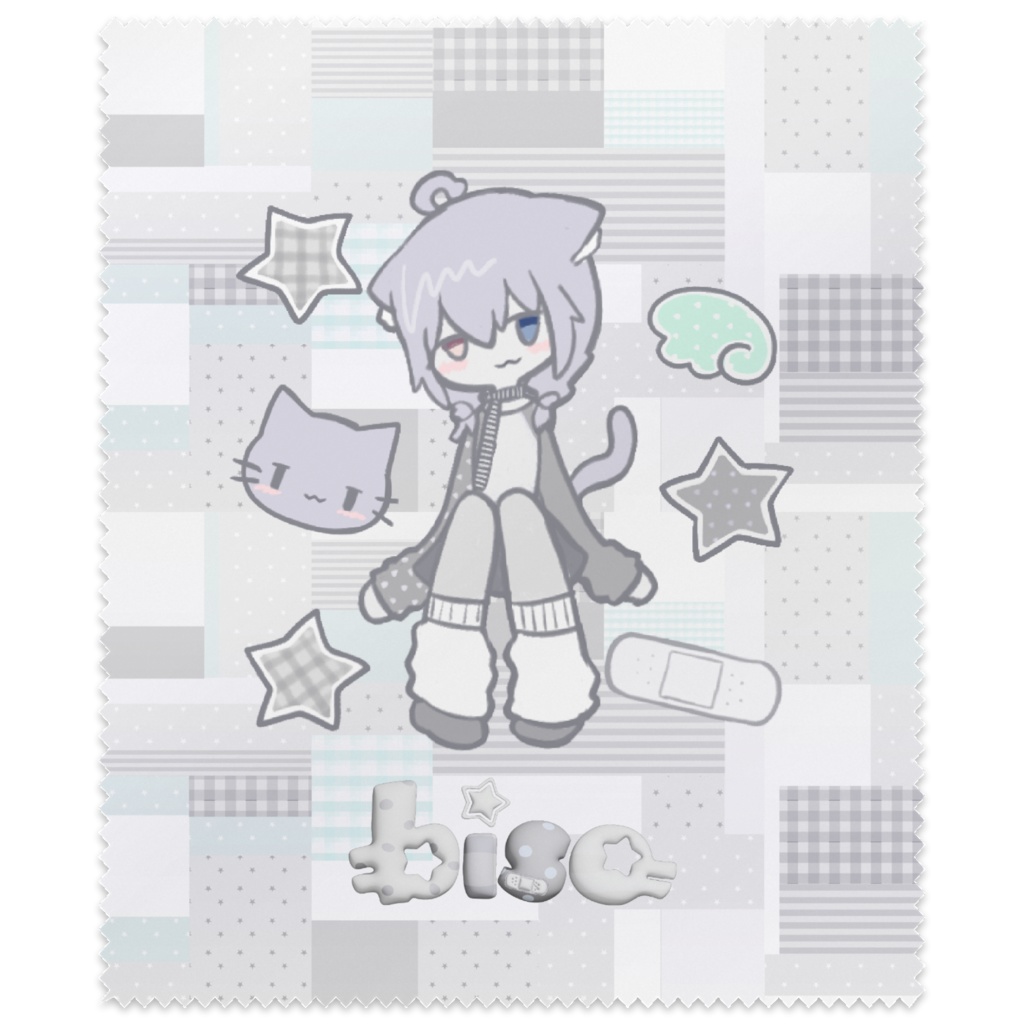 【直送版】びそ公式✮メガネ拭きbiso-T.cartoon