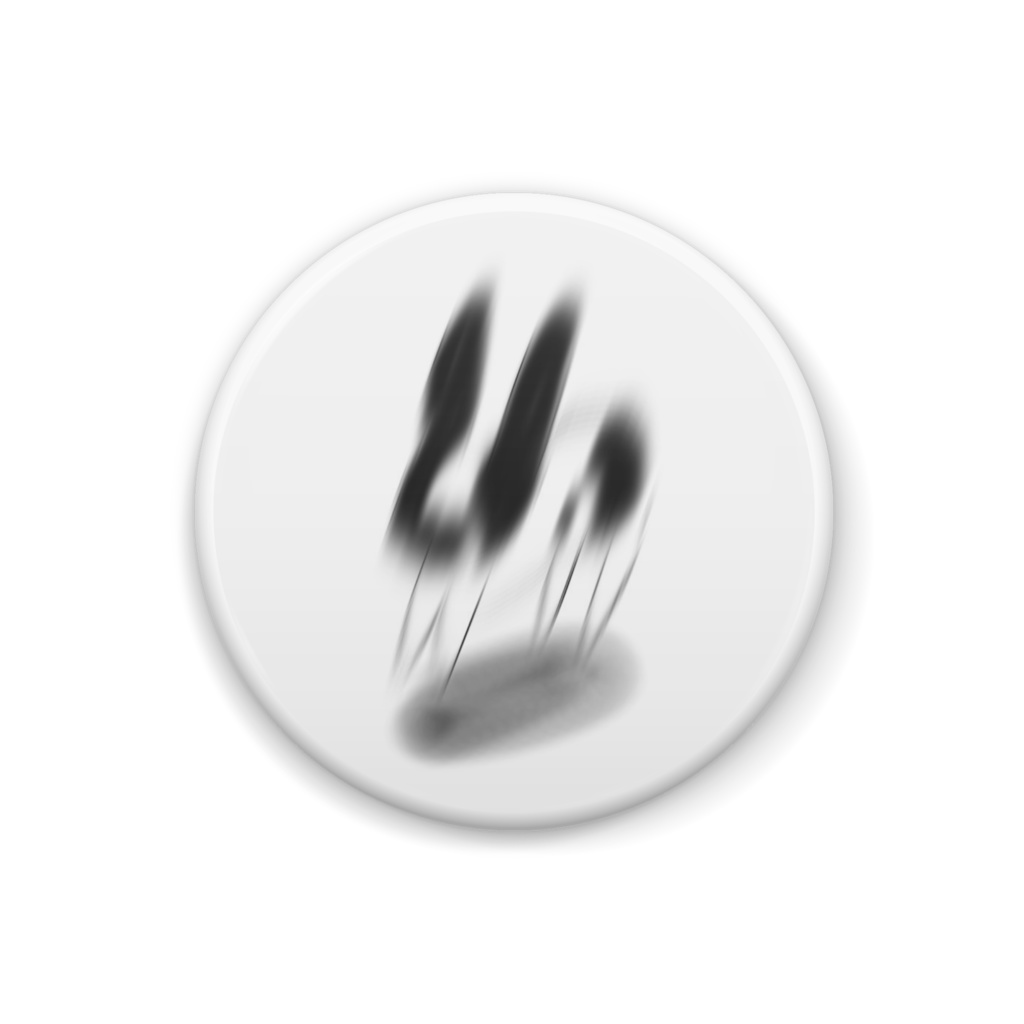 ぶれぶれうさぎ缶バッジ