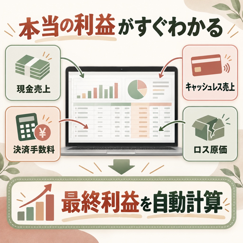 マルシェ売上・在庫・利益管理|スマホ入力・Excel・Googleスプレッドシート対応