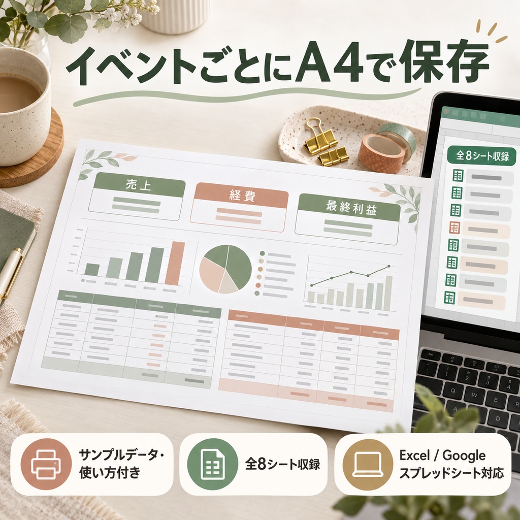 マルシェ売上・在庫・利益管理|スマホ入力・Excel・Googleスプレッドシート対応