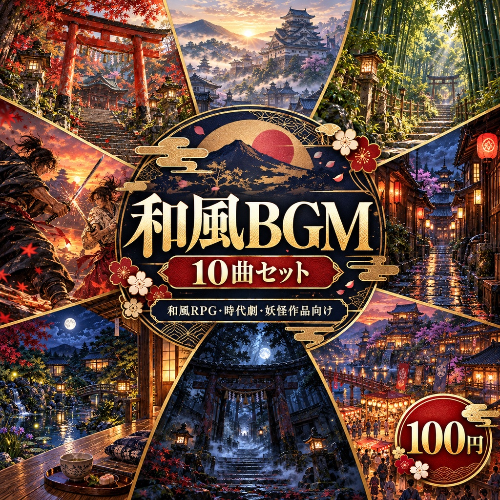 和風・祭り・戦闘BGM 10曲セット｜和風RPG・時代劇・妖怪作品向け