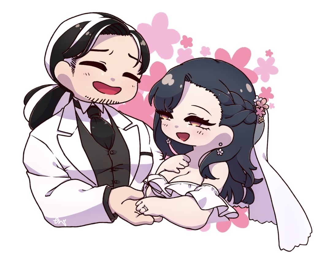 アクリルキーホルダー(とうさぎちゃん結婚ver.)