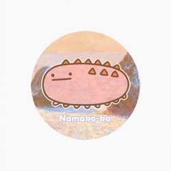 ホログラム缶バッジ(名画なまこさんD)