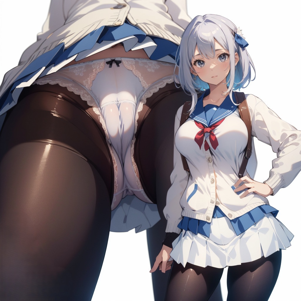 制服JK(白)のえちえちおパンツ盗撮アングル