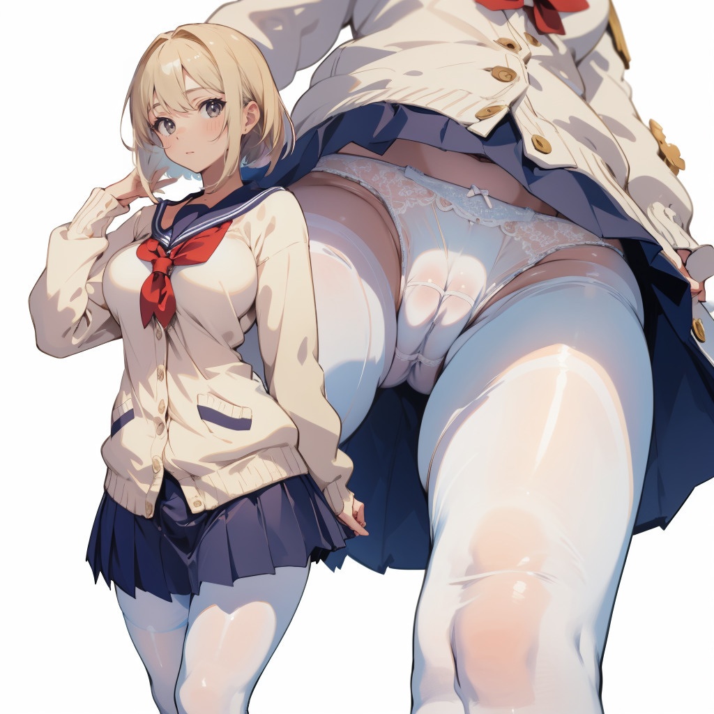 制服JK（白）のえちえちおパンツ盗撮アングル
