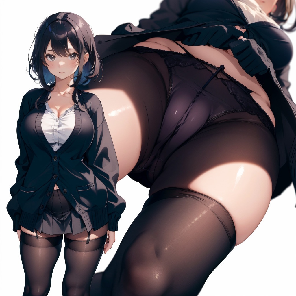 制服JK(黒)のえちえちおパンツ盗撮アングル