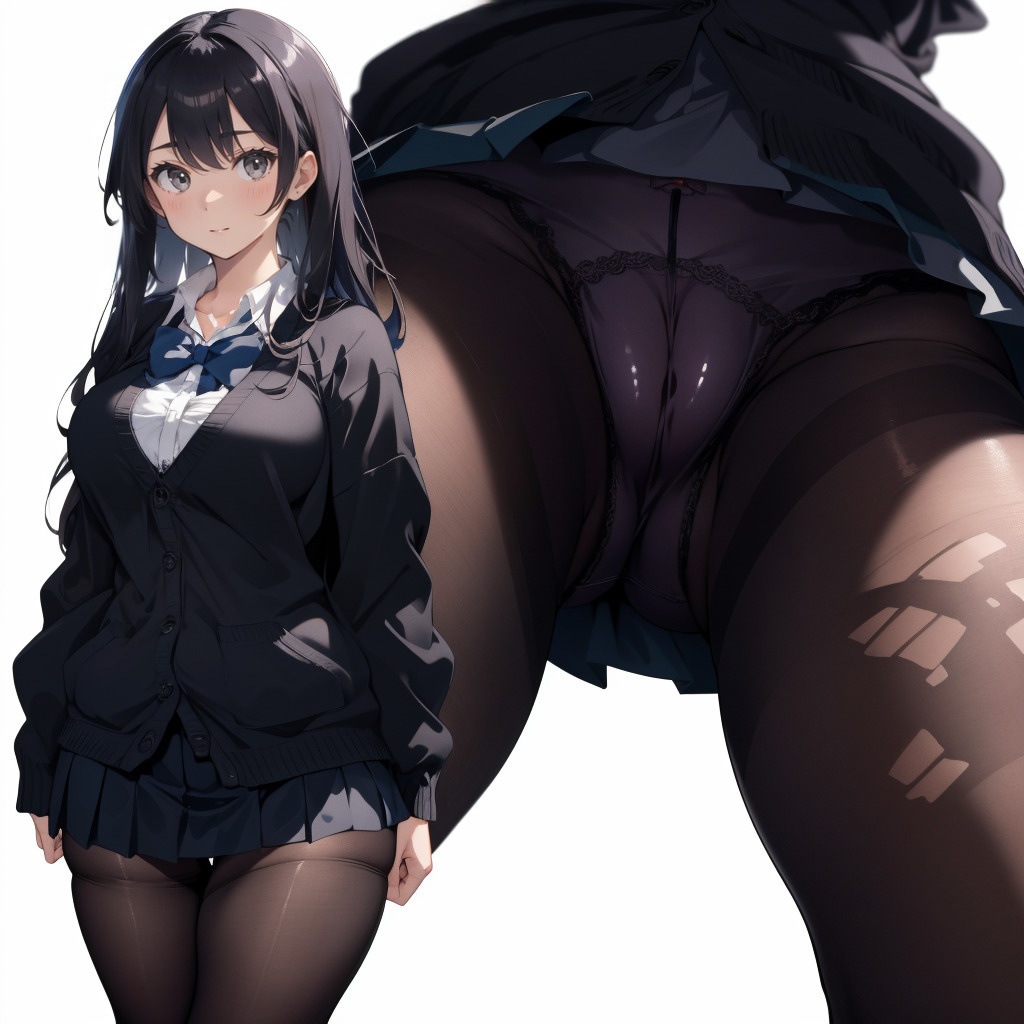 制服JK(黒)のえちえちおパンツ盗撮アングル