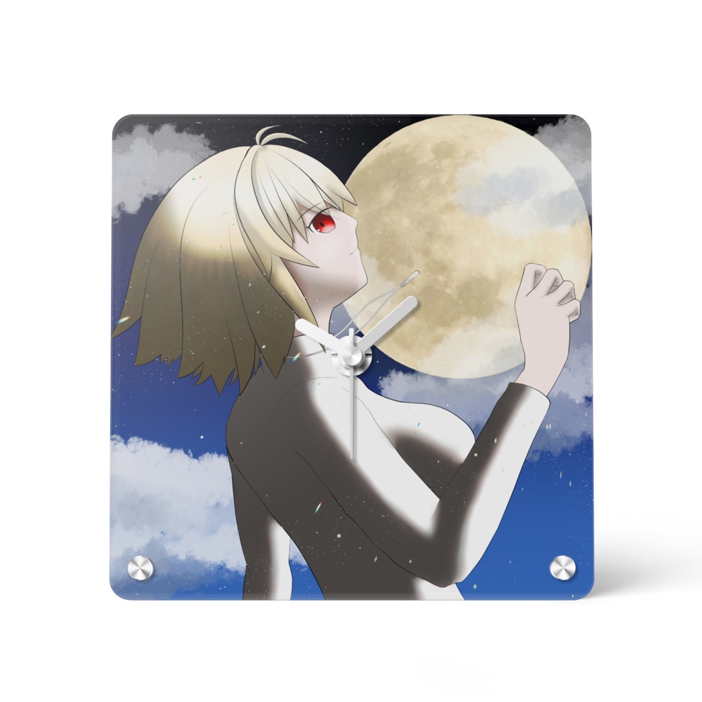 アクリル時計 アルクェイド ブリュンスタッド 二次創作 月姫 A Piece Of Blue Glass Moon発売記念グッズ あおのアトリエ Booth
