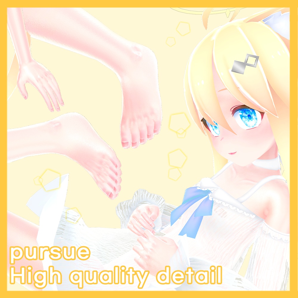 【VRChat】 Liz 『リズ』 / Premium Full skin Textures : skin+Panty(Underwear)