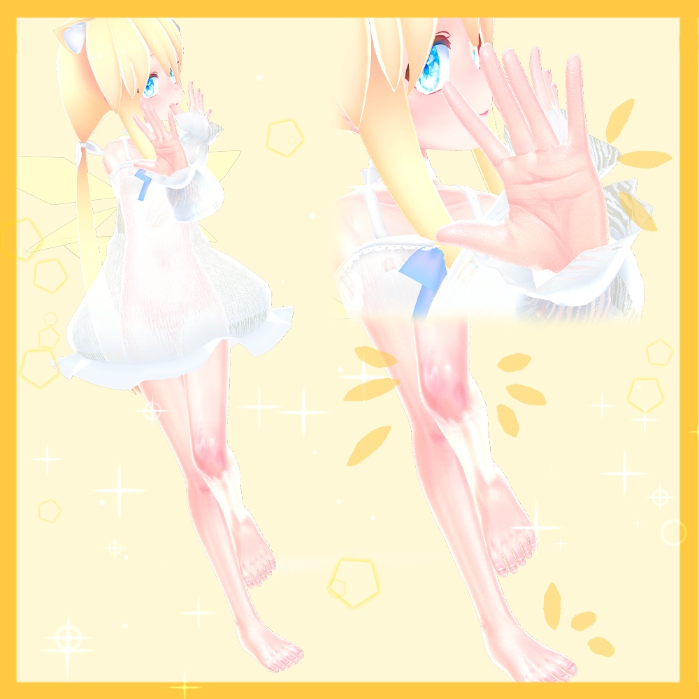 【VRChat】 Liz 『リズ』 / Premium Full skin Textures : skin+Panty(Underwear)