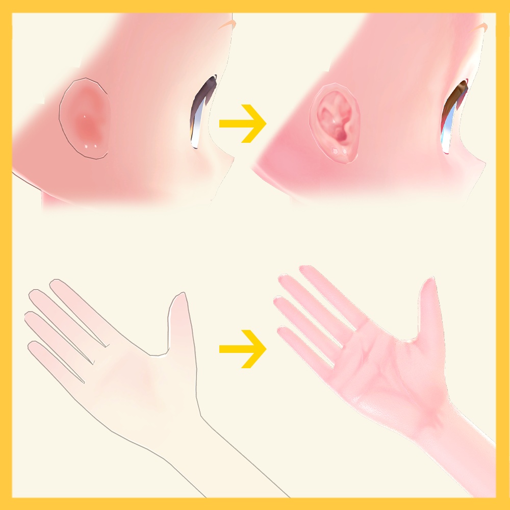 【VRChat】 Liz 『リズ』 / Premium Full skin Textures : skin+Panty(Underwear)