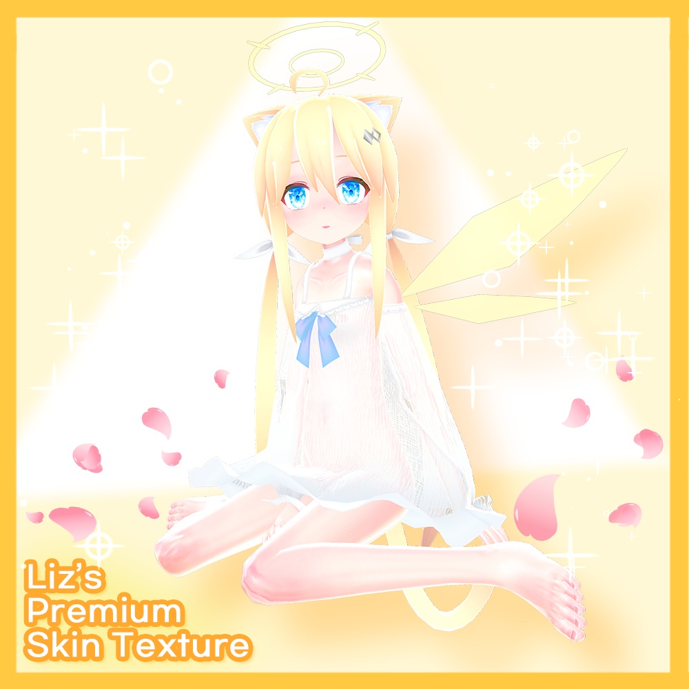 【VRChat】 Liz 『リズ』 / Premium Full skin Textures : skin+Panty(Underwear)