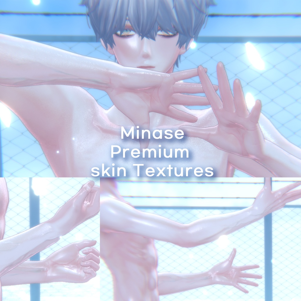 【VRChat】 Minase 水瀬 / Premium skin Textures (血筋, bloodline, 핏줄, Abs etc..)