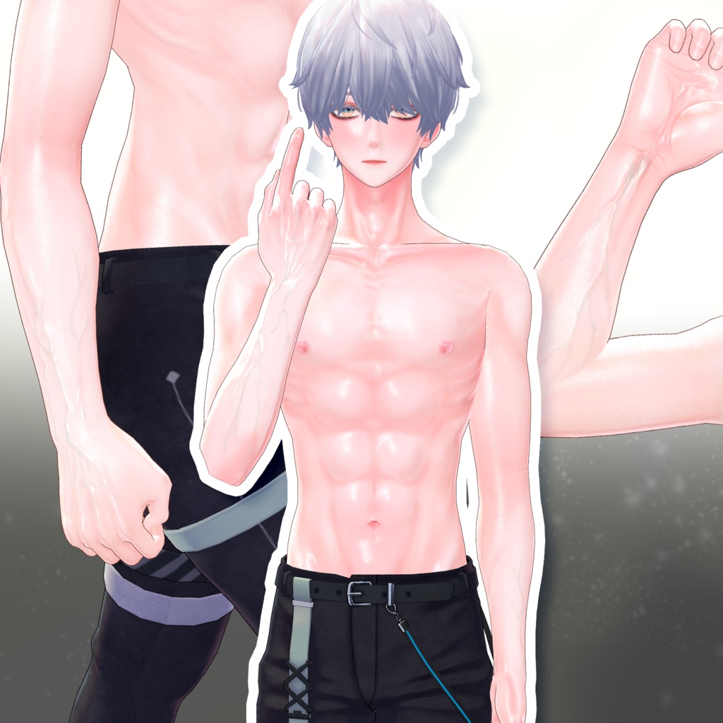 【VRChat】 Minase 水瀬 / Premium skin Textures (血筋, bloodline, 핏줄, Abs etc..)