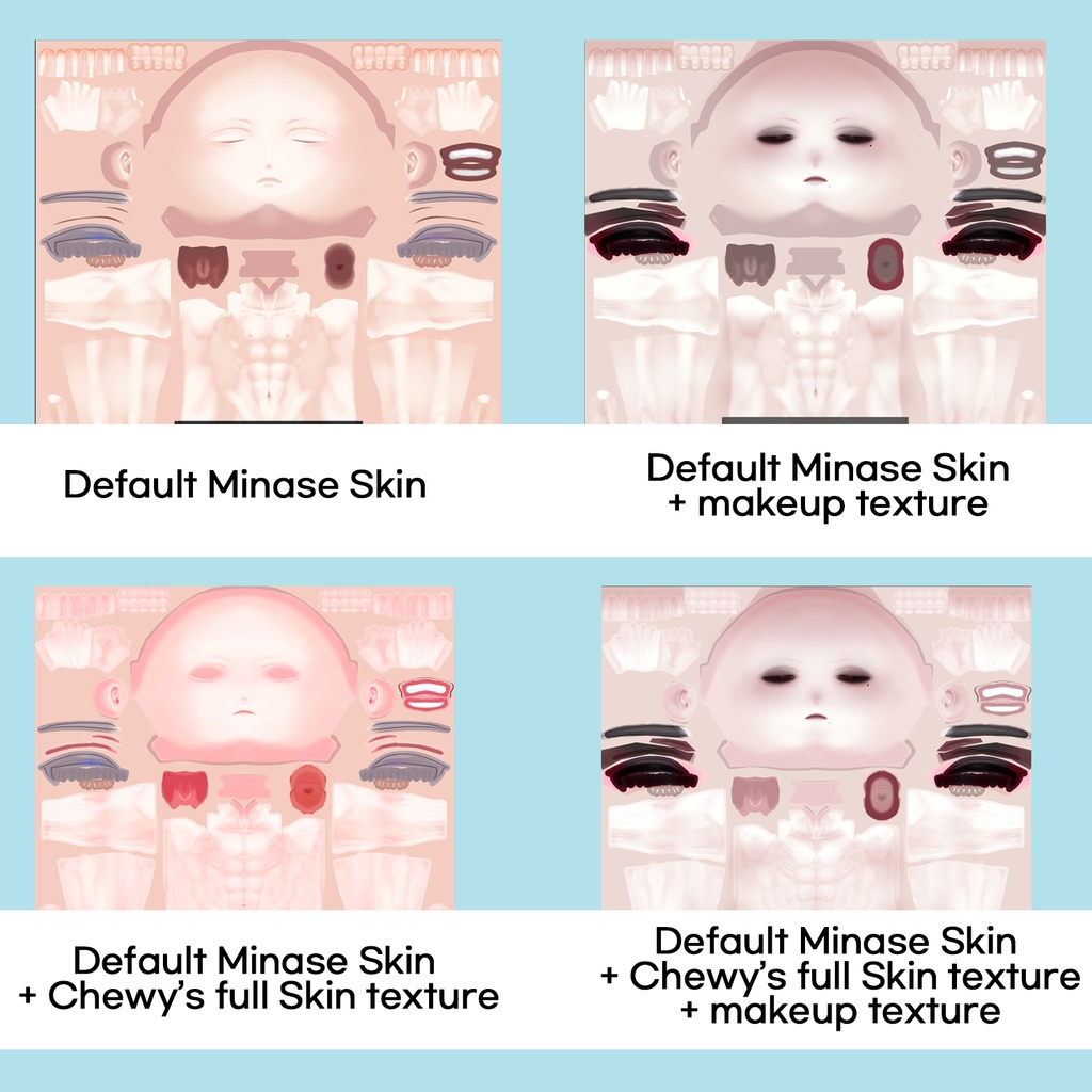 【VRChat】 Minase / Minase's like a vampire Cool and Beauty Makeup Texture