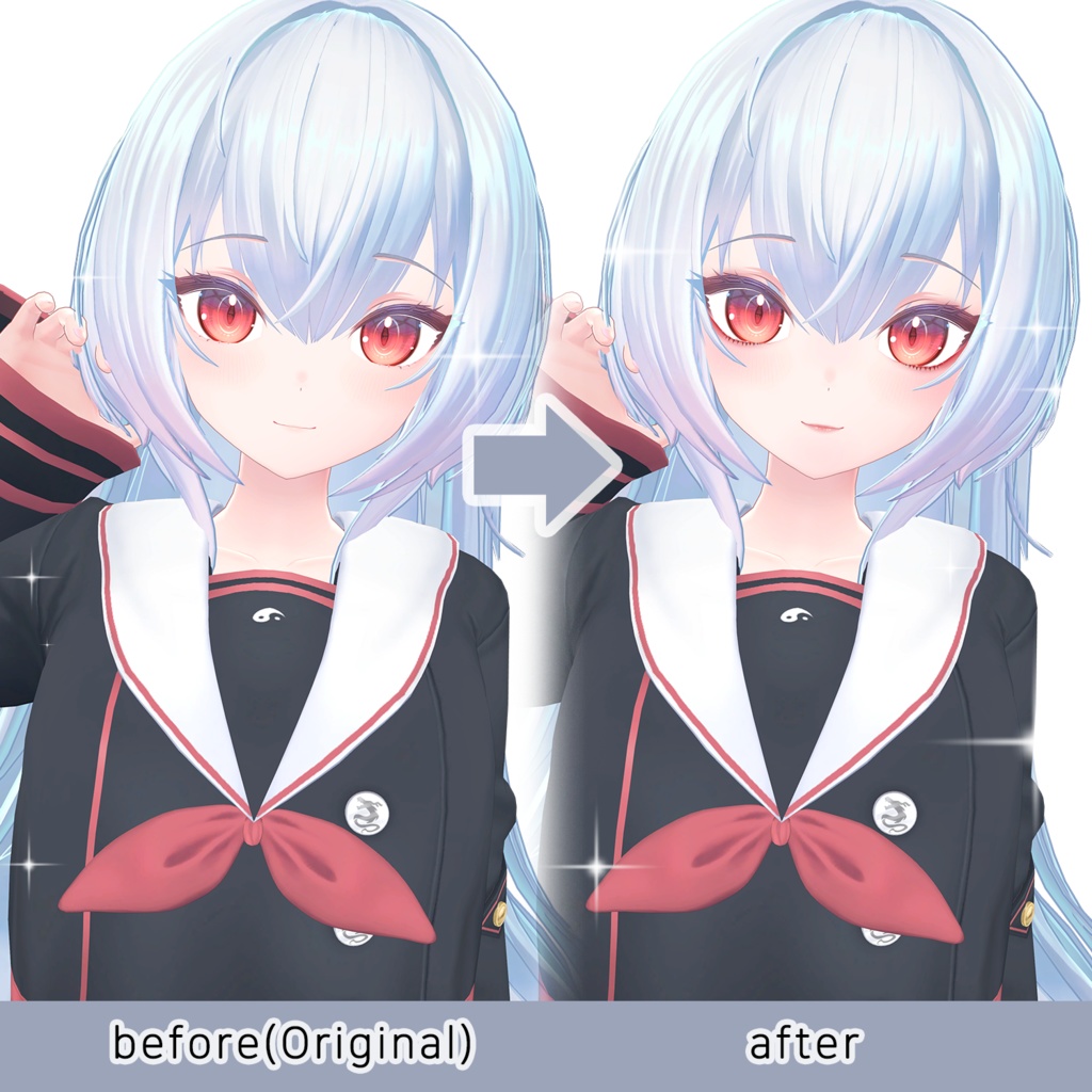 【VRChat】 Kyalong's red makeup texture / kyalong의 붉은 톤 메이크업 텍스처