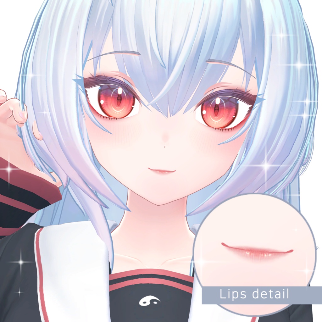 【VRChat】 Kyalong's red makeup texture / kyalong의 붉은 톤 메이크업 텍스처