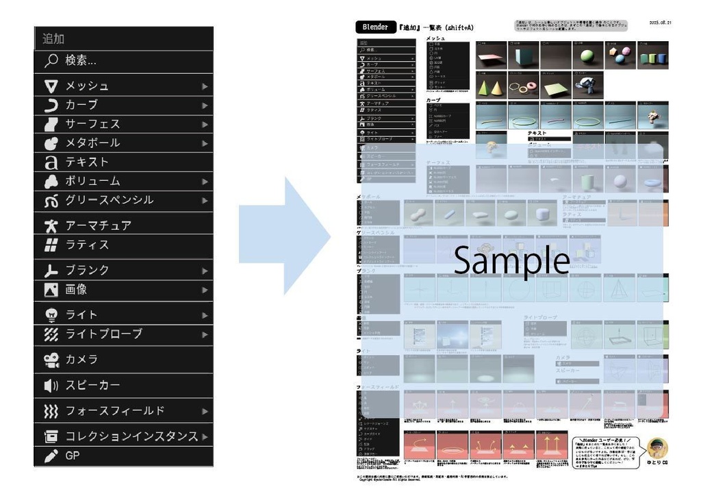 【迷子脱出！】Blender入門チートシート：モデリング編（追加）