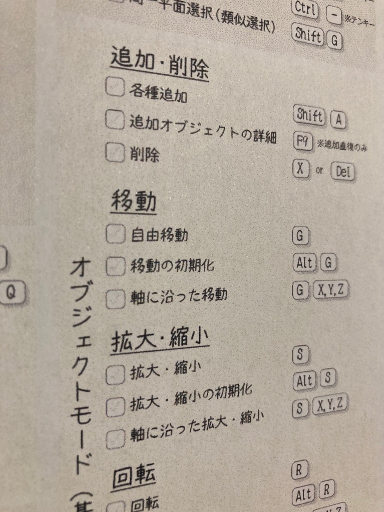 超!時間節約!!Blenderショートカット一覧表【操作目的別】