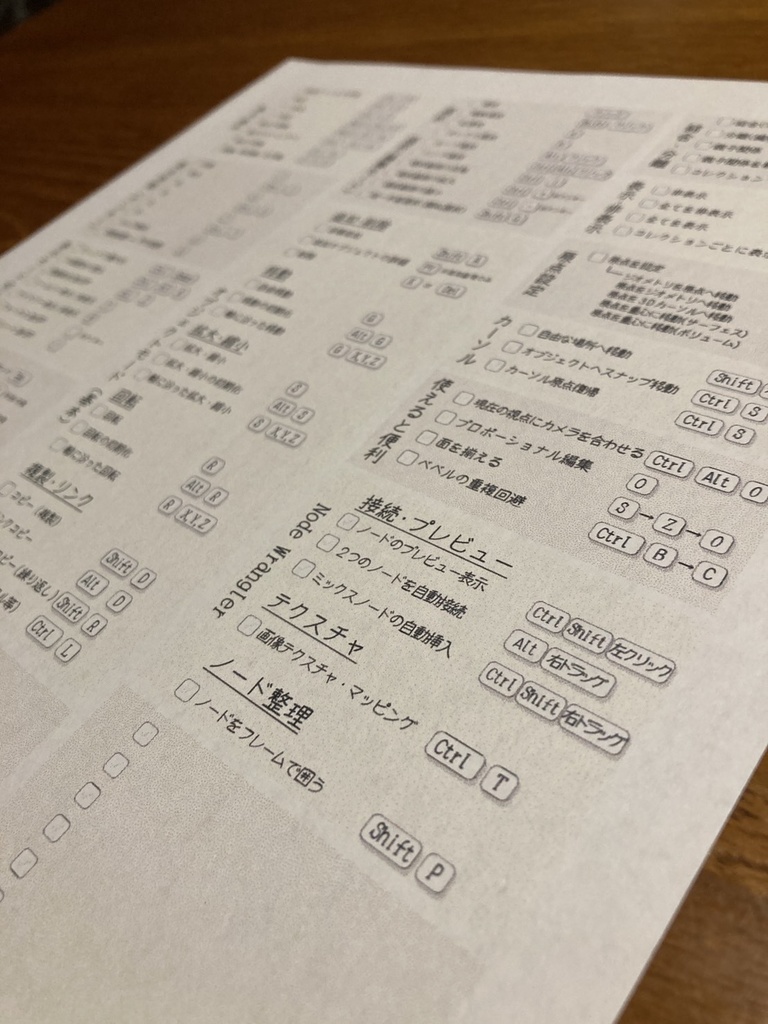 超!時間節約!!Blenderショートカット一覧表【操作目的別】