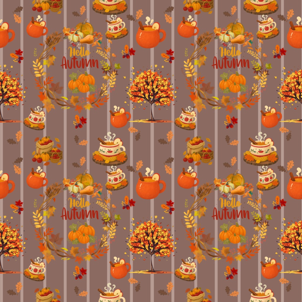 秋のぬくもりを感じる、かわいいデジタルペーパーです🍂