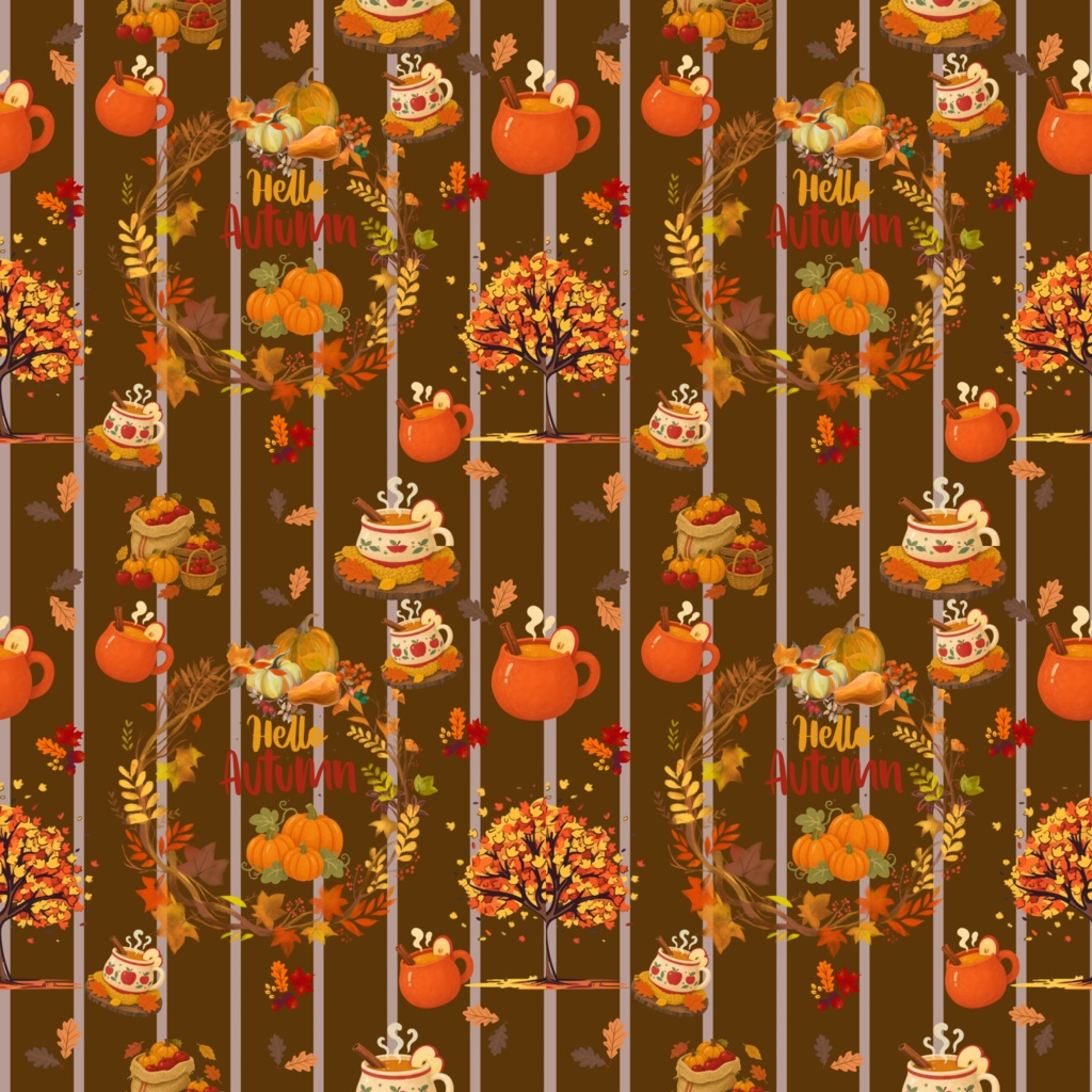 秋のぬくもりを感じる、かわいいデジタルペーパーです🍂