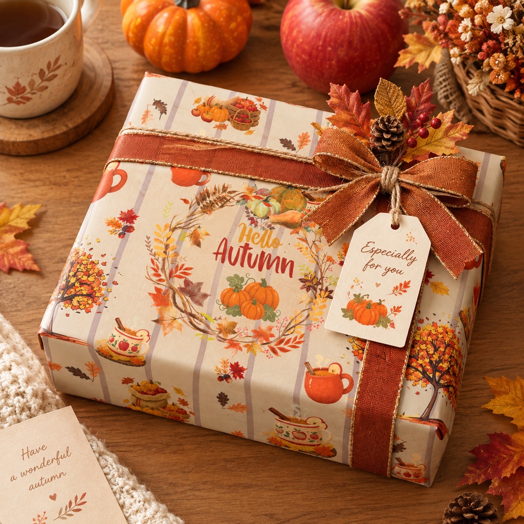 秋のぬくもりを感じる、かわいいデジタルペーパーです🍂