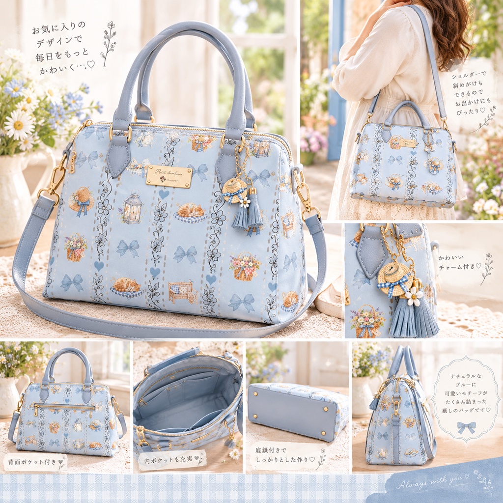 秋色♡ねことぼうし シームレスデジタルペーパー 4色セット|大人かわいいシームレス柄