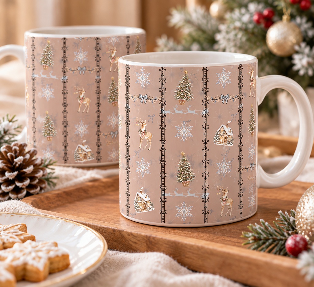 🎄冬色♡大人可愛いクリスマス デジタルペーパー 4色セット