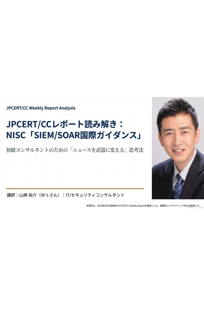 セキュリティコンサルタントの論理思考『脅威インテリジェンス活動レポート・スライド_ 20250605』