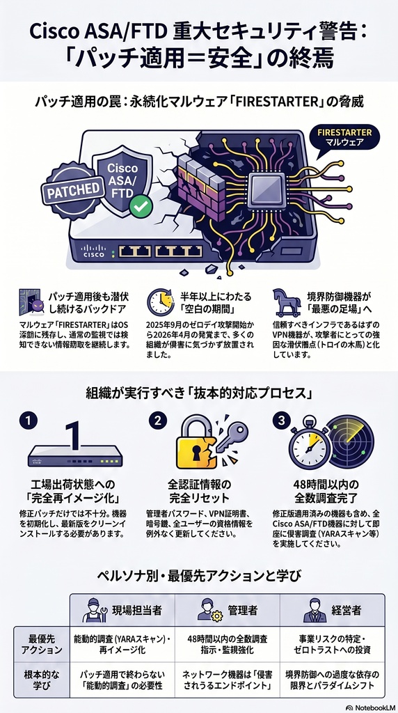 【3軸分析】JPCERT/CCがCisco ASAおよびFTDにおける複 を背景・目的・効果で読み解く｜3軸分析ライブラリ #16