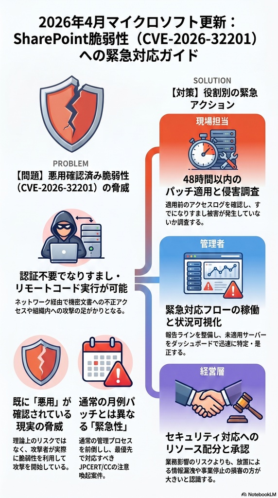 【3軸分析】2026年4月マイクロソフトセキュリティ更新プログラムに関す を背景・目的・効果で読み解く|3軸分析ライブラリ #13