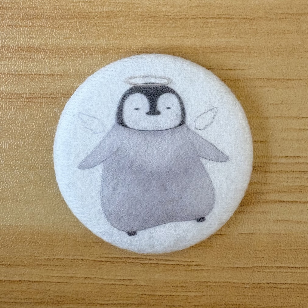 天使ペンギン　缶バッジ