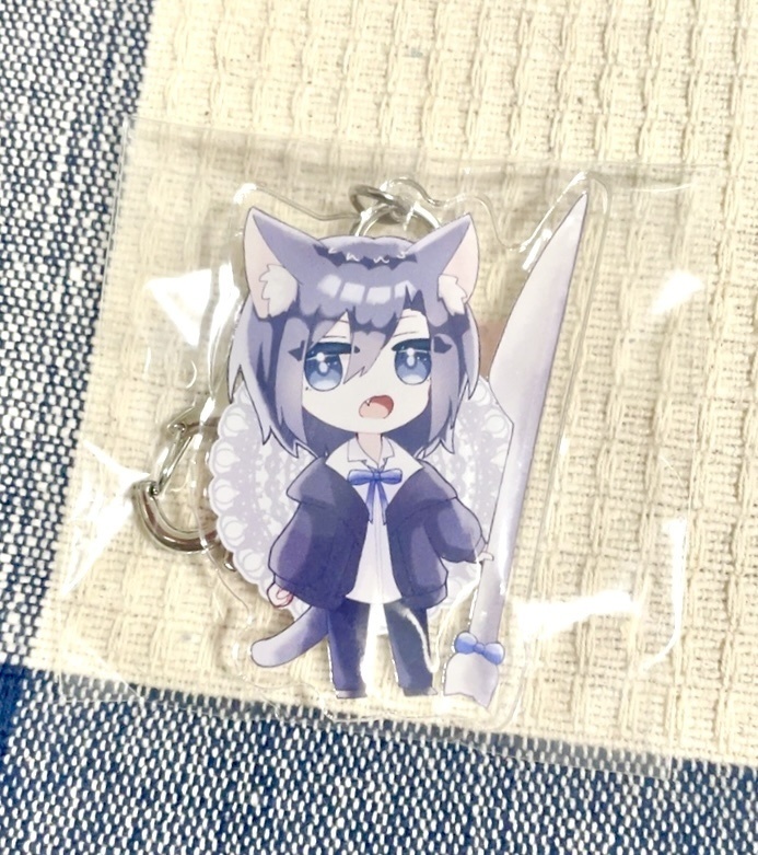 【創作アクキー】カフェ風猫耳男子 -黒髪青目-