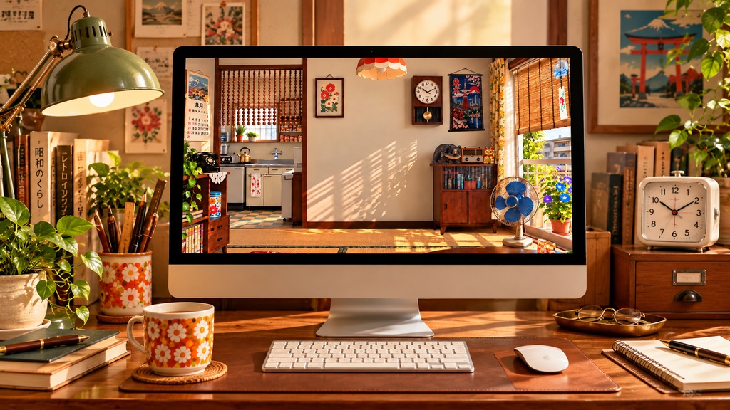 Japanese Retro|昭和レトロ THE団地|Zoom・Teams用バーチャル背景