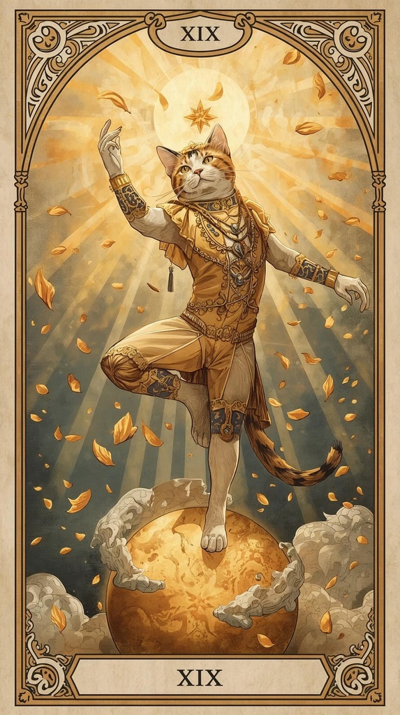 運命サーカス:星の猫 – The Star Cat(癒し・希望・導きのアート)