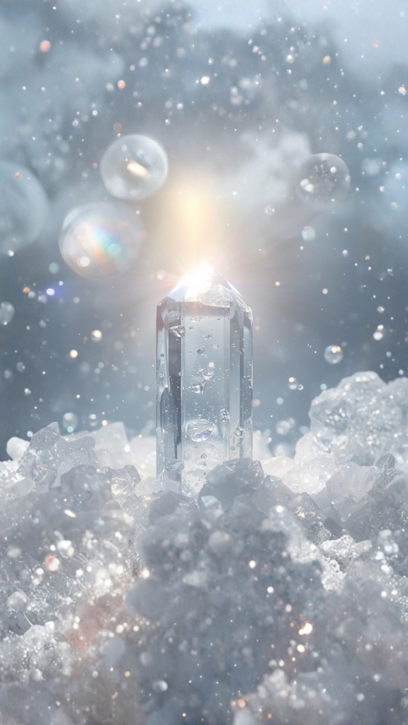 浄化のクリスタル｜心を整えるヒーリングスマホ壁紙