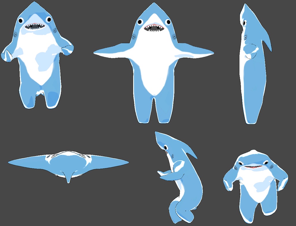 サメの服 - 3D model - maneulssam - 2/4