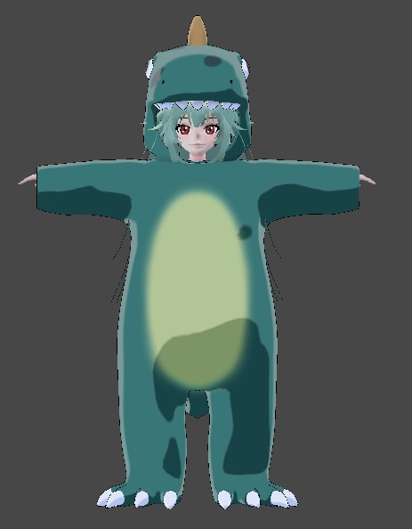 恐竜服 - 3D model