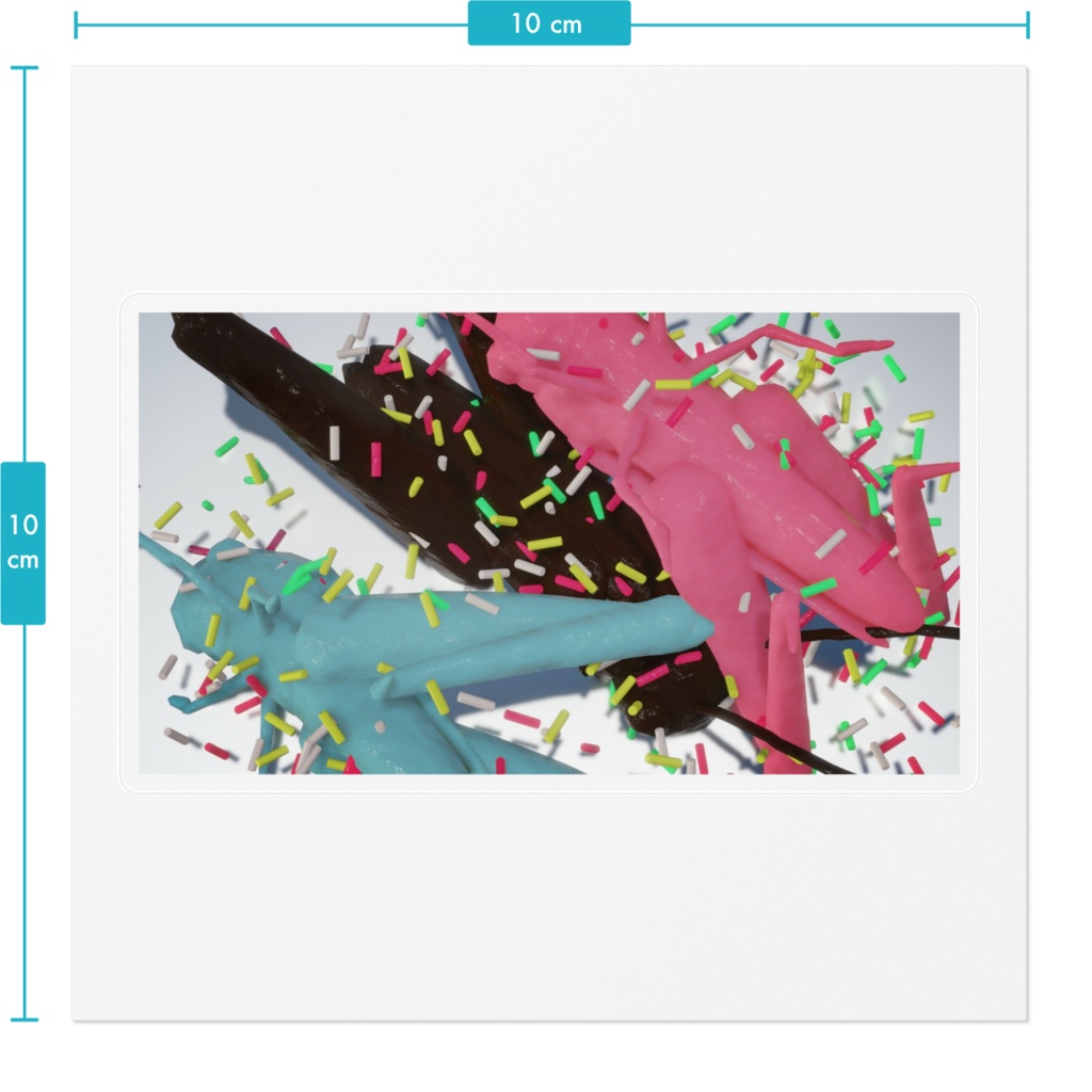 チョコバッタステッカー