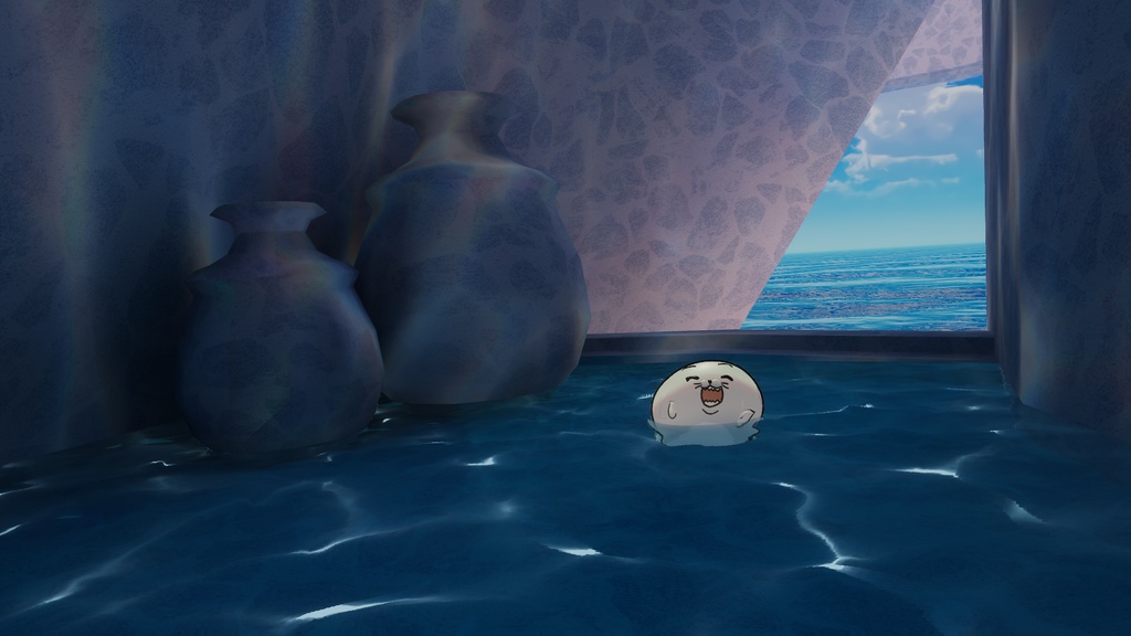 3Dモデル「ごきげんあざらし」