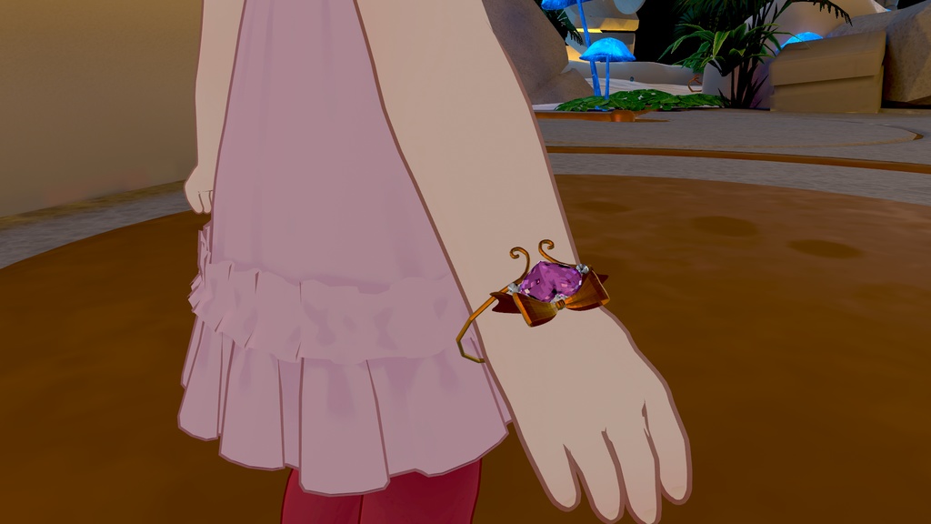 【VRChatアバター用】おもちゃのブレスレット Ribon-Bracelet