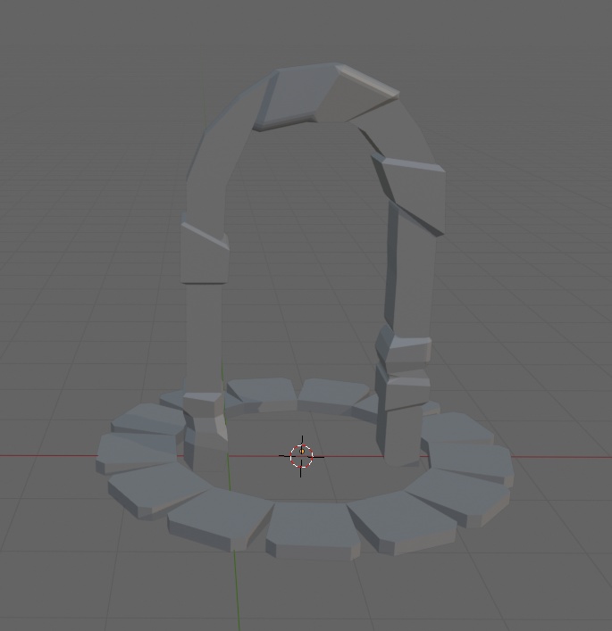石のポータル風3Dモデル Stone Portal-Style 3D Model